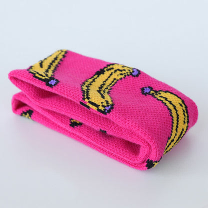Schweißabsorbierendes Sport-Stirnband mit Bananen-Print