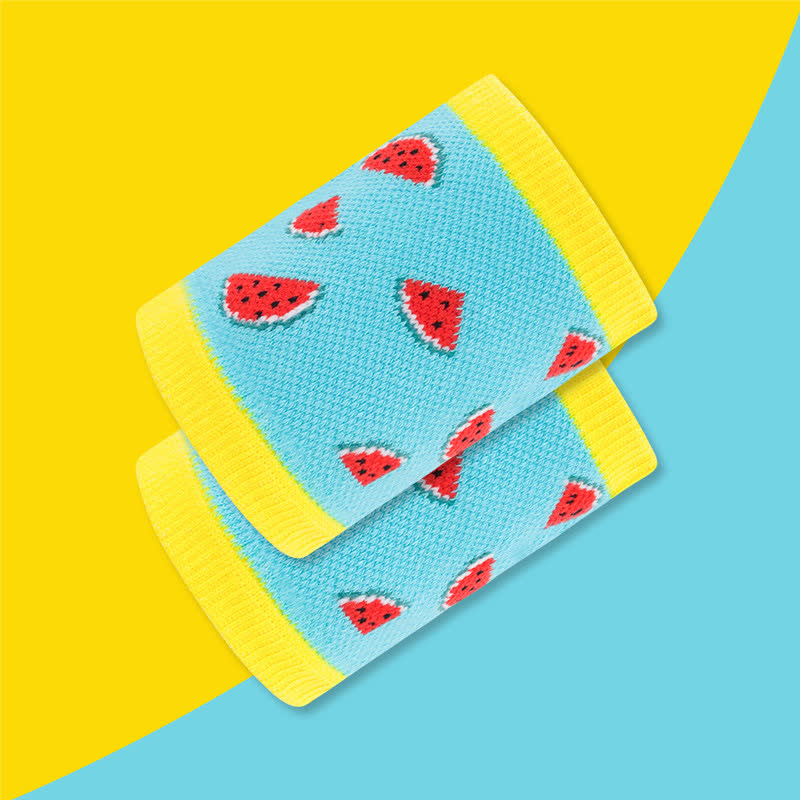 Lustige Handgelenksmanschetten mit Wassermelonenmuster (2 Paar)