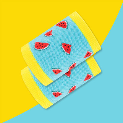 Lustige Handgelenksmanschetten mit Wassermelonenmuster (2 Paar)
