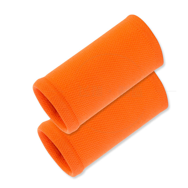 Einfarbige Kompressions-Handgelenksmanschetten für Outdoor-Sport (2 Paar) - Orange - Einheitsgröße - image 4