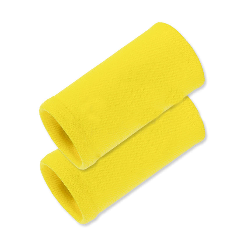 Einfarbige Kompressions-Handgelenksmanschetten für Outdoor-Sport (2 Paar) - Gelb - Einheitsgröße - image 3