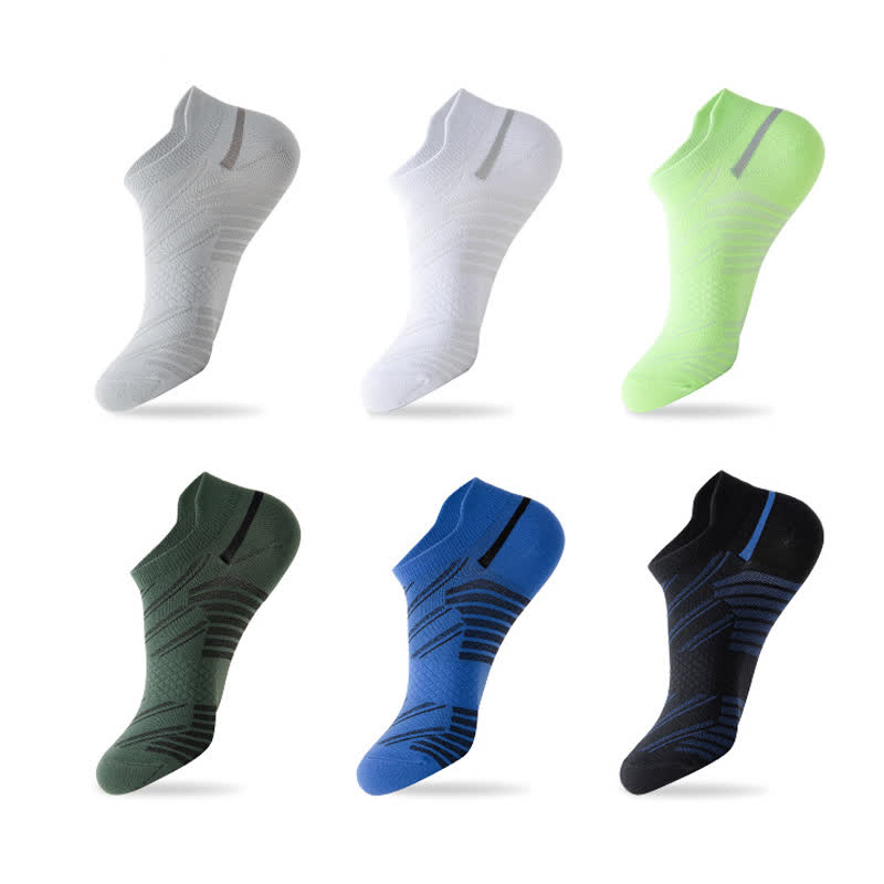 Gestreifte, atmungsaktive Sport-Kompressionssocken (6 Paar)