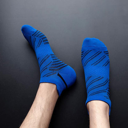 Gestreifte, atmungsaktive Sport-Kompressionssocken (6 Paar)