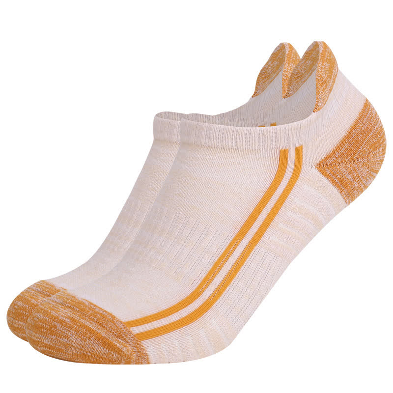 Bunt gestreifte, schweißableitende, atmungsaktive Baumwollsocken (6 Paar) - Orange - EU39-42 (US6-8,5) - image 8