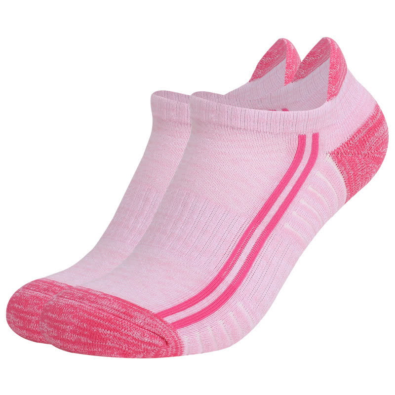 Bunt gestreifte, schweißableitende, atmungsaktive Baumwollsocken (6 Paar) - Rosa - EU39-42 (US6-8,5) - image 4