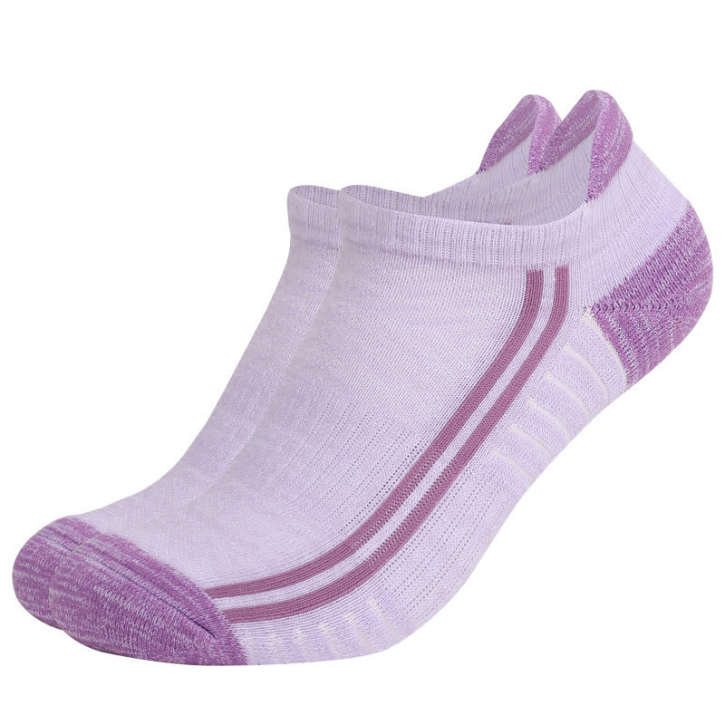 Bunt gestreifte, schweißableitende, atmungsaktive Baumwollsocken (6 Paar) - Lila - EU39-42 (US6-8,5) - image 6