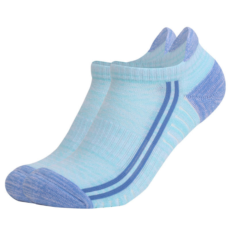 Bunt gestreifte, schweißableitende, atmungsaktive Baumwollsocken (6 Paar) - Blau - EU39-42 (US6-8,5) - image 9