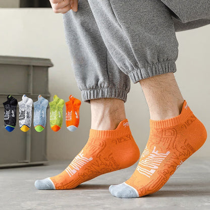 Atmungsaktive Baumwollsocken mit künstlerischem Muster (5 Paar)