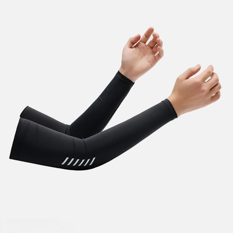 Einfarbige Sonnenschutz-Armstulpen für den Außenbereich (3 Paar) - Schwarz - XL - image 1