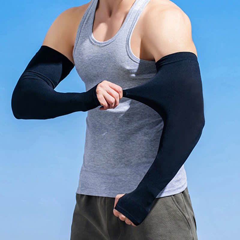Kühle Armstulpen zum Sonnenschutz im Freien (4 Paar) - Schwarz - image 5