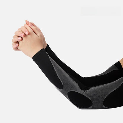 Gestreifte Sonnenschutz-Armstulpen für Outdoor-Sport (4 Paar) - Schwarz - image 2