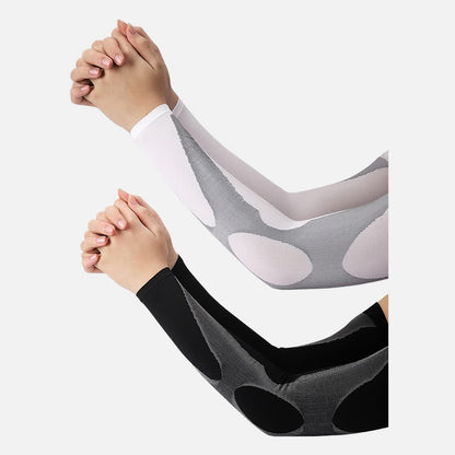 Gestreifte Sonnenschutz-Armstulpen für Outdoor-Sport (4 Paar)