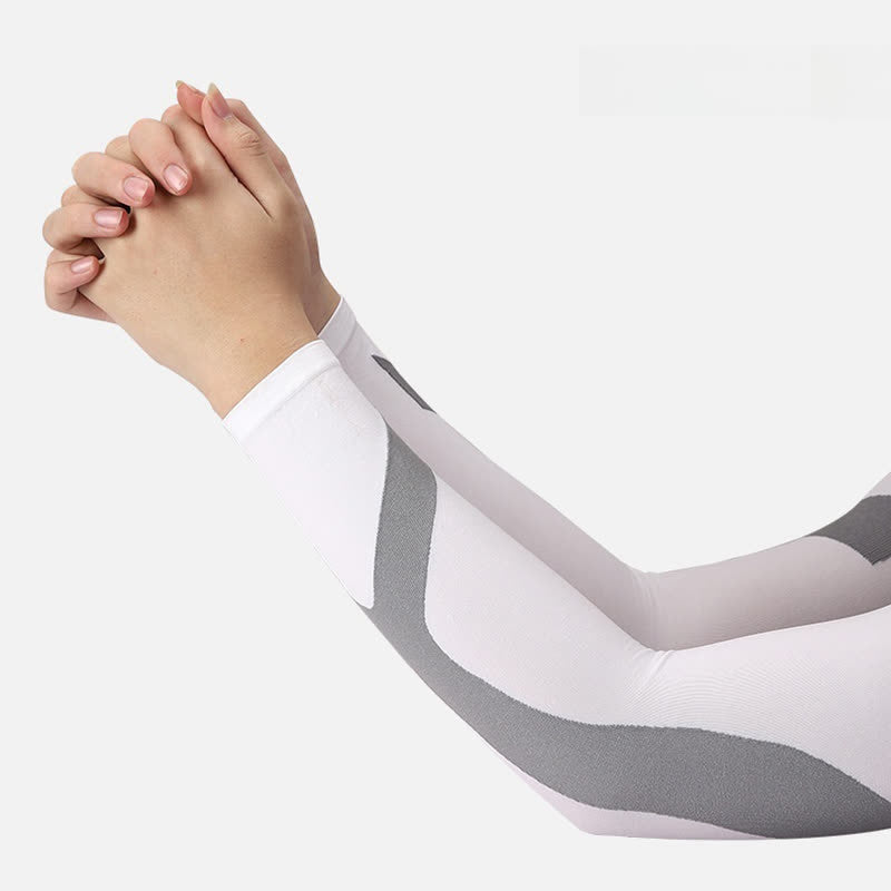 Sonnenschutzärmel mit Y-Streifen für Outdoor-Sportarten (4 Paar)