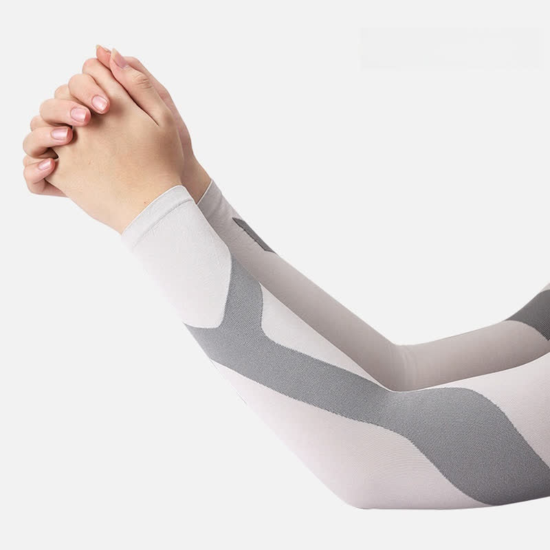 Sonnenschutzärmel mit Y-Streifen für Outdoor-Sportarten (4 Paar)
