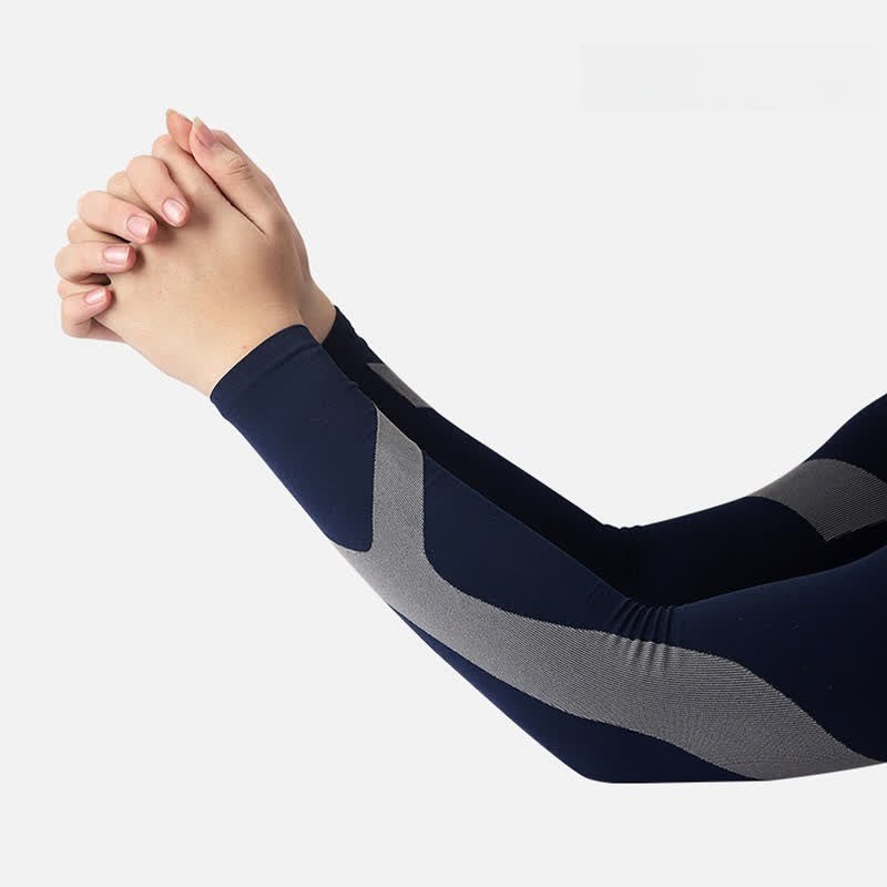 Sonnenschutzärmel mit Y-Streifen für Outdoor-Sportarten (4 Paar)