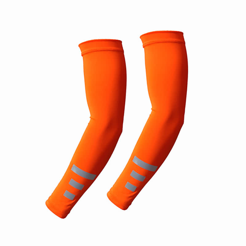 Reflektierende, schnell trocknende Armstulpen zum Sonnenschutz im Freien (3 Paar) - Orange - image 1