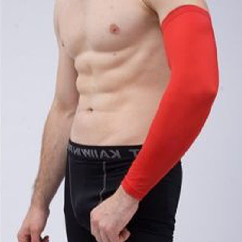 Einfarbige, atmungsaktive Sport-Armstulpen (2 Paar)