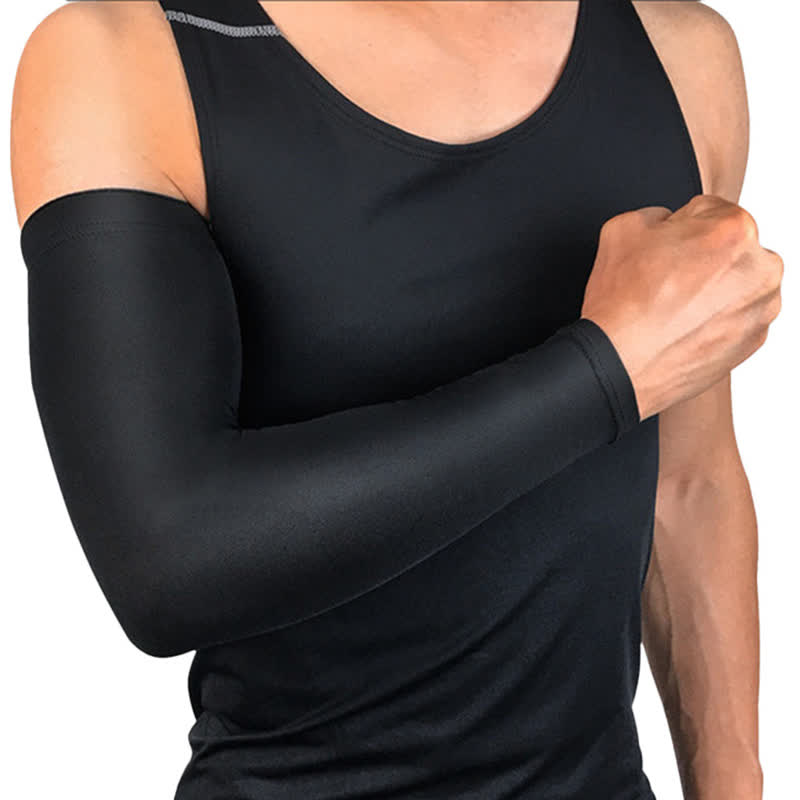 Einfarbige, atmungsaktive Sport-Armstulpen (2 Paar)