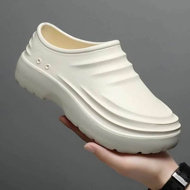 Einfarbige, wasserdichte, rutschfeste Küchenschuhe mit weicher Sohle