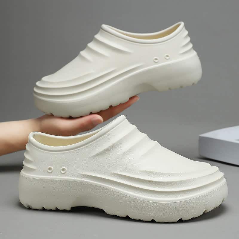 Einfarbige, wasserdichte, rutschfeste Küchenschuhe mit weicher Sohle