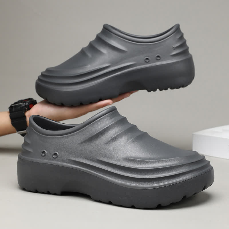 Einfarbige, wasserdichte, rutschfeste Küchenschuhe mit weicher Sohle