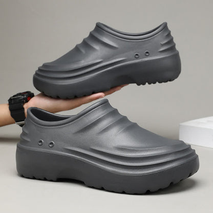 Einfarbige, wasserdichte, rutschfeste Küchenschuhe mit weicher Sohle