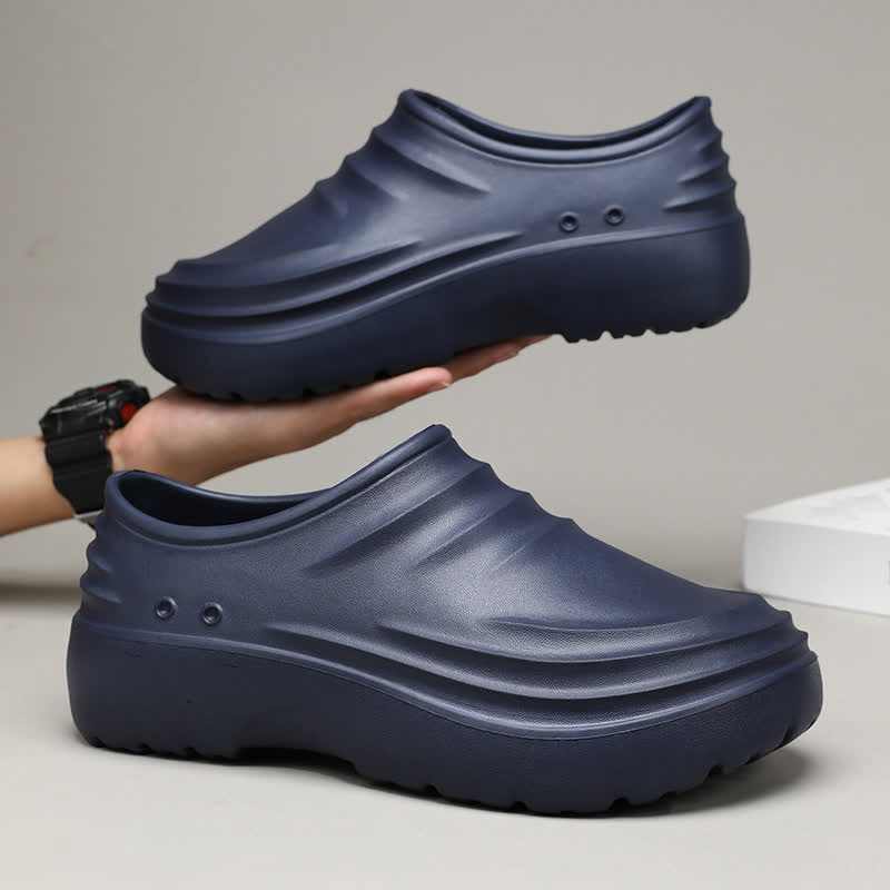 Einfarbige, wasserdichte, rutschfeste Küchenschuhe mit weicher Sohle - Marineblau - EU44/45 (US10/11) - image 12