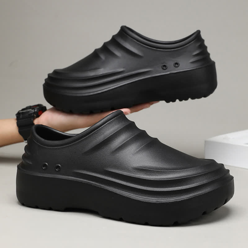 Einfarbige, wasserdichte, rutschfeste Küchenschuhe mit weicher Sohle - Schwarz - EU44/45 (US10/11) - image 27
