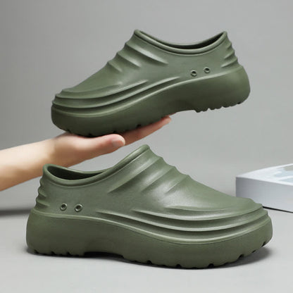 Einfarbige, wasserdichte, rutschfeste Küchenschuhe mit weicher Sohle