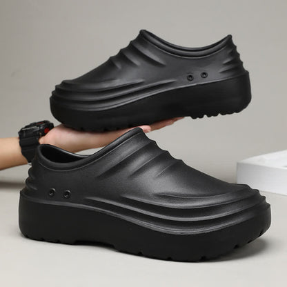 Einfarbige, wasserdichte, rutschfeste Küchenschuhe mit weicher Sohle