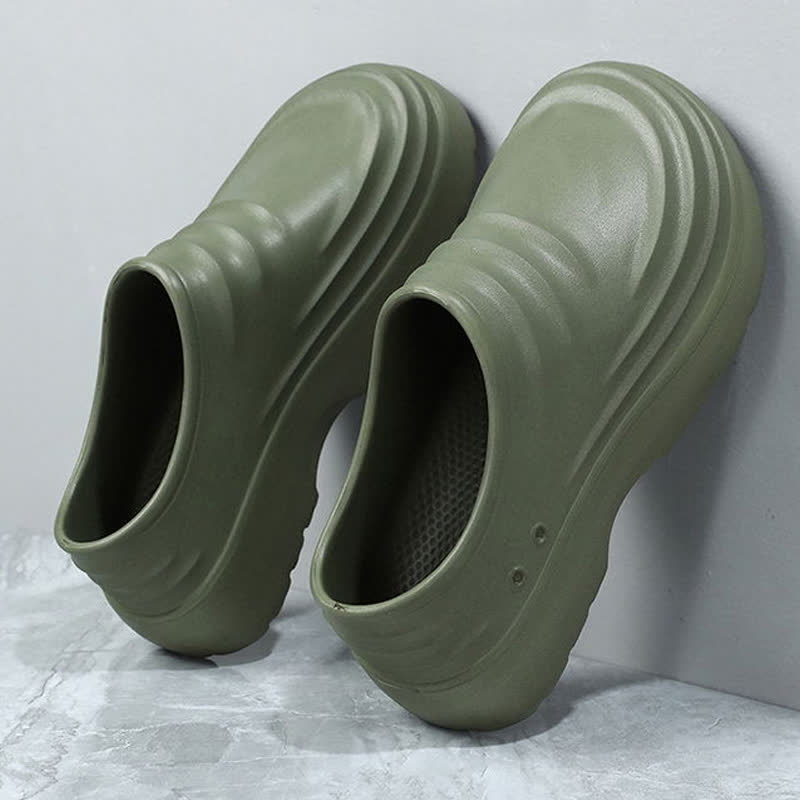 Einfarbige, wasserdichte, rutschfeste Küchenschuhe mit weicher Sohle