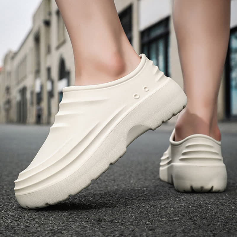 Einfarbige, wasserdichte, rutschfeste Küchenschuhe mit weicher Sohle