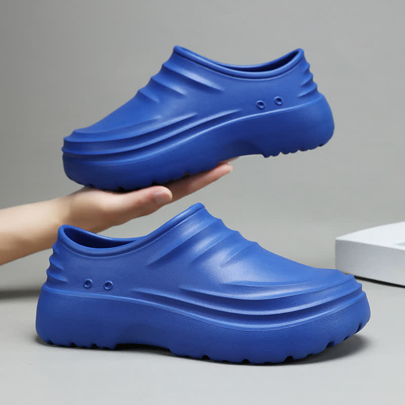 Einfarbige, wasserdichte, rutschfeste Küchenschuhe mit weicher Sohle - Blau - EU44/45 (US10/11) - image 6
