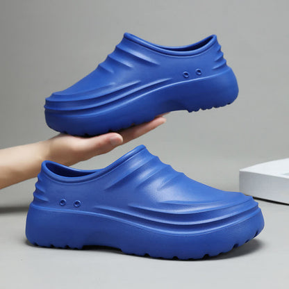 Einfarbige, wasserdichte, rutschfeste Küchenschuhe mit weicher Sohle - Blau - EU44/45 (US10/11) - image 6