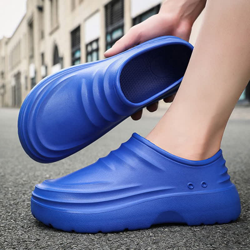 Einfarbige, wasserdichte, rutschfeste Küchenschuhe mit weicher Sohle