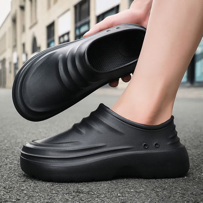 Einfarbige, wasserdichte, rutschfeste Küchenschuhe mit weicher Sohle