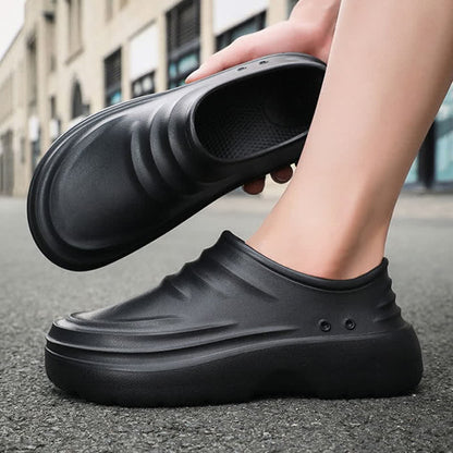 Einfarbige, wasserdichte, rutschfeste Küchenschuhe mit weicher Sohle