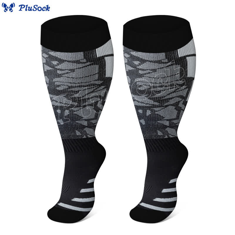 Fitness-Kompressionssocken mit Grafik in Übergröße (3 Paar) - image 3