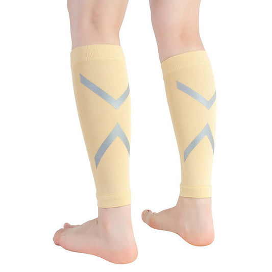Reflektierende Sport-Kompressions-Wadenstulpen - Nackt - XL - image 0