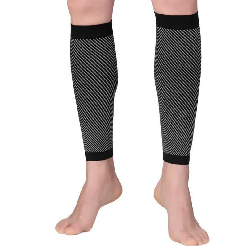 Gestreifte Sport-Kompressions-Wadenkompressionsstulpen (2 Paar) - image 4