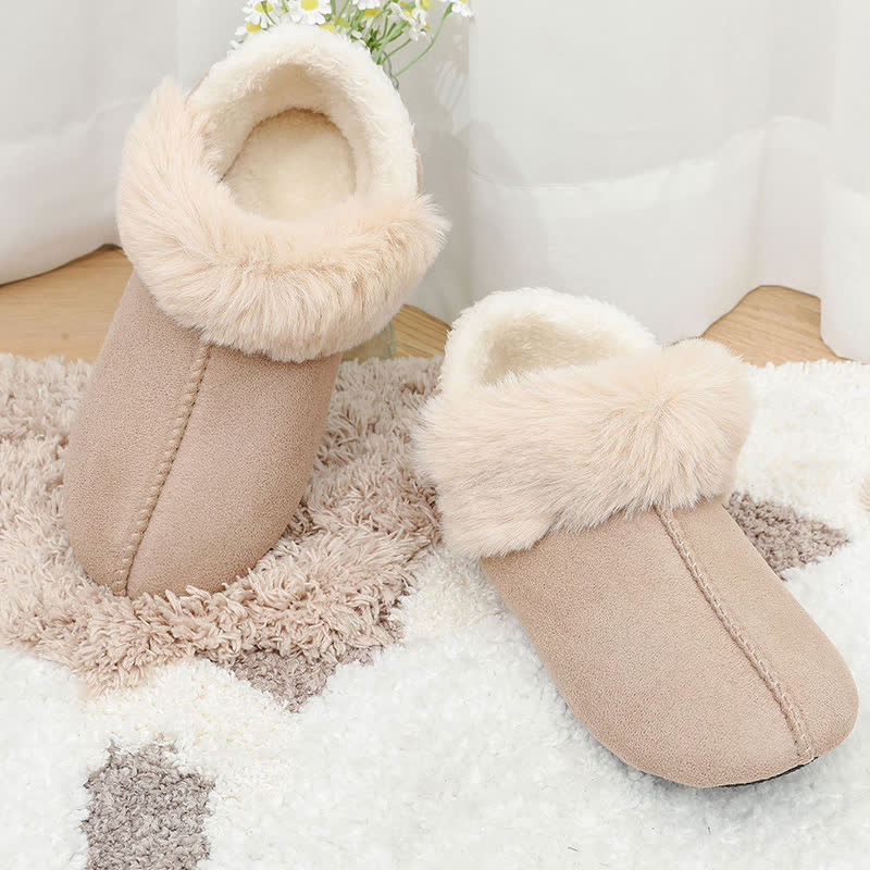 Flauschige, rutschfeste Hausschuhe in Übergröße - Khaki - EU44-45 (US10-11) - image 6