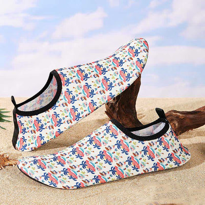 Rutschfeste, atmungsaktive Strandschuhe mit buntem Muster