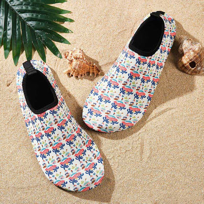 Rutschfeste, atmungsaktive Strandschuhe mit buntem Muster