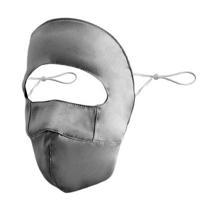 Sonnenschutzmaske aus natürlicher Seide - Dunkelgrau - Einheitsgröße - image 5