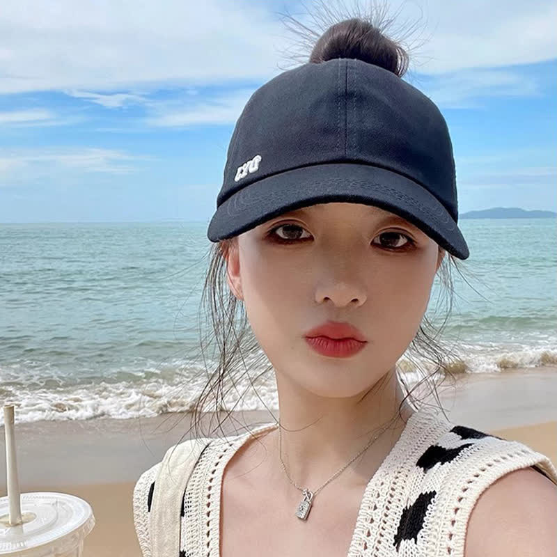 Baseballkappe mit Ponytail-Loch und Sonnenschutz - image 4