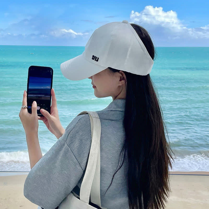 Baseballkappe mit Ponytail-Loch und Sonnenschutz - Weiß - Einheitsgröße - image 1