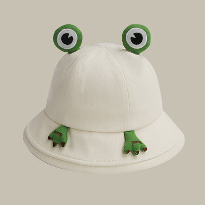 Niedlicher Fischerhut mit Frosch-Design - Beige - Einheitsgröße - image 7