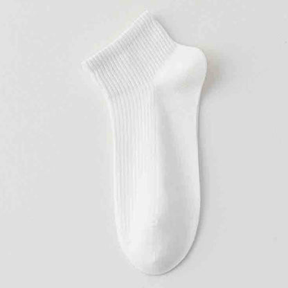 Gestreifte, dünne, atmungsaktive Sportsocken aus Baumwolle (6 Paar)