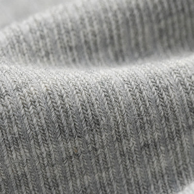 Gestreifte, dünne, atmungsaktive Sportsocken aus Baumwolle (6 Paar)