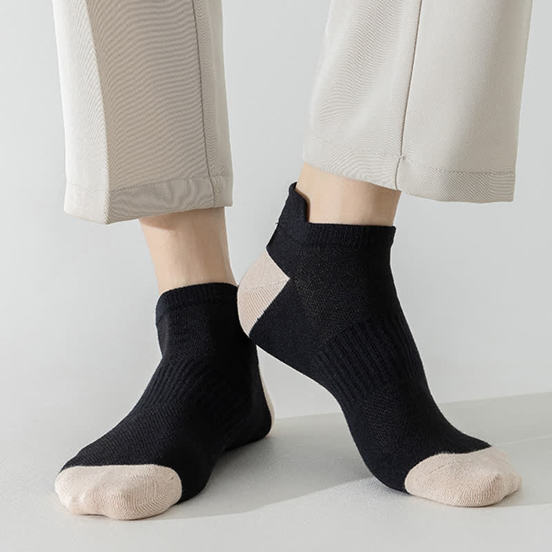 Sportliche Knöchelsocken mit Farbblockmuster, atmungsaktiv (6 Paar) - image 4